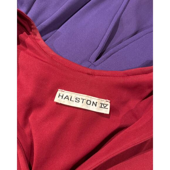 Red Halston 1970’s Signature Jersey Gown - Picture 2 of 4